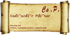 Császár Péter névjegykártya